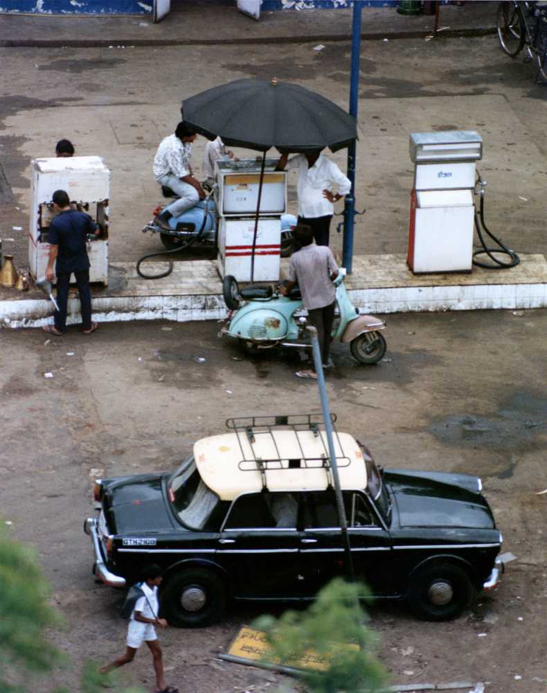 Tankstelle in Mumbay, Indien